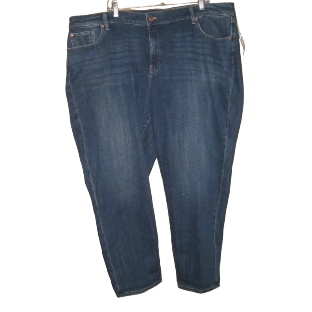 Talbots Jeans Womens Flawless Girlfriend Blue Plus Size 22 WP Stretch‎ Vector